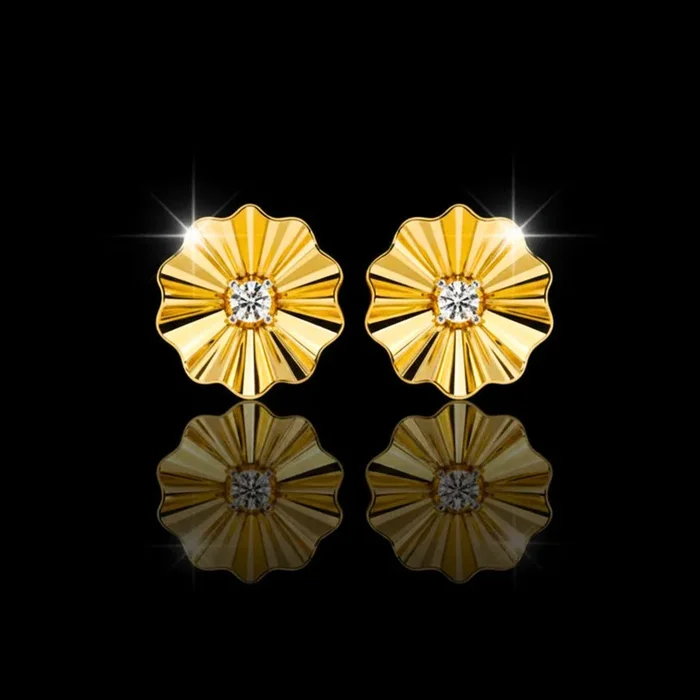 0.06 TCW Minimalist Round Lab Grown Diamond Studs Earring Perfect Gift for Her