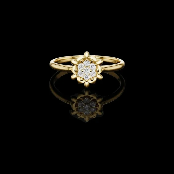 0.09 TCW Perfect Lab Grown Round Cut Diamond Ring For Evarlasting