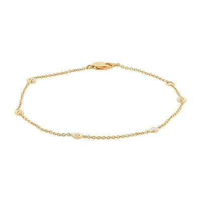 0.13ctw Diamond Anklet