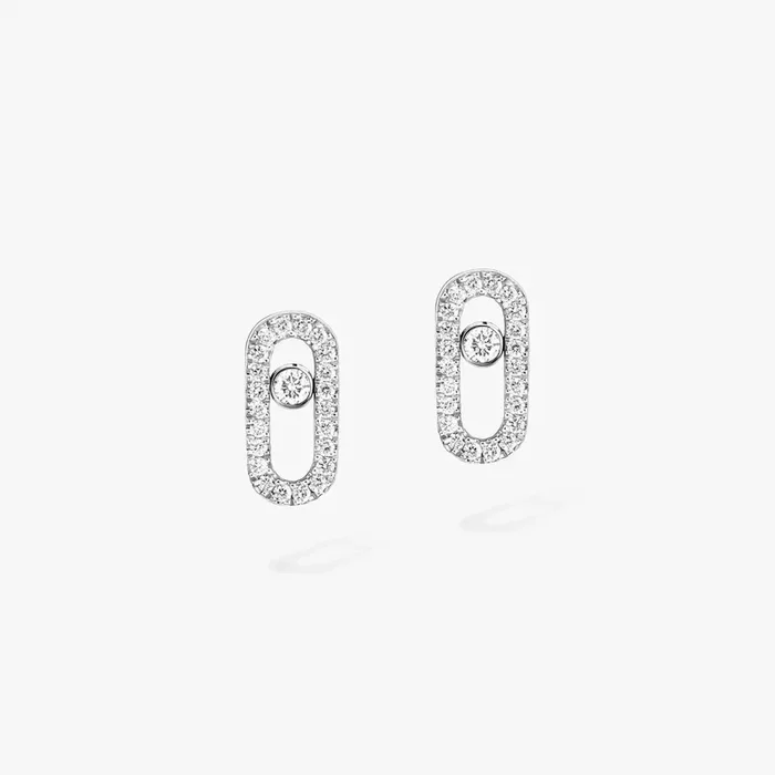 0.16ctw White Gold Diamond Pavé Stud Earrings