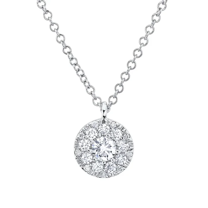 0.23ctw Diamond Cluster Necklace