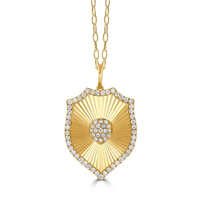 0.61ctw Diamond Shield Pendant