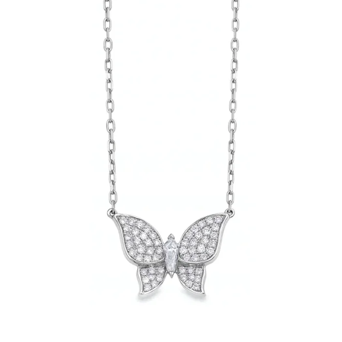 0.64ctw Butterfly Necklace