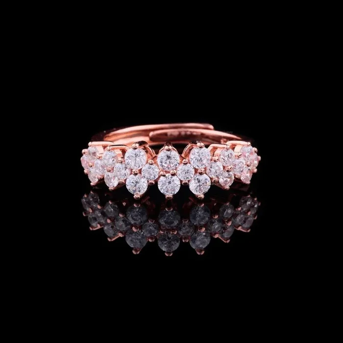 0.80 TCW Expertly Crafted Moissanite Created Diamond Rose Gold Ring Jewelry For Women’s Special in Round Cut