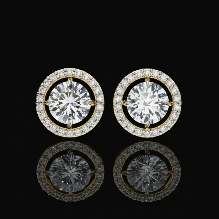 0.81 CT Exclusive Designer Lab Grown Round Cut Diamond Earring Limited Edition For Look
