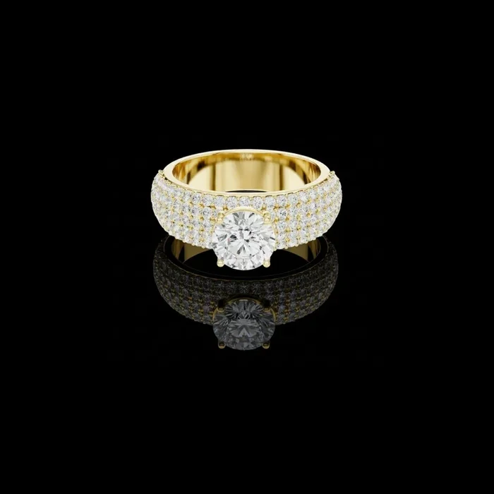 1.00 CT Premium Moissanite Round Cut Diamond Ring For Sparkling Moment