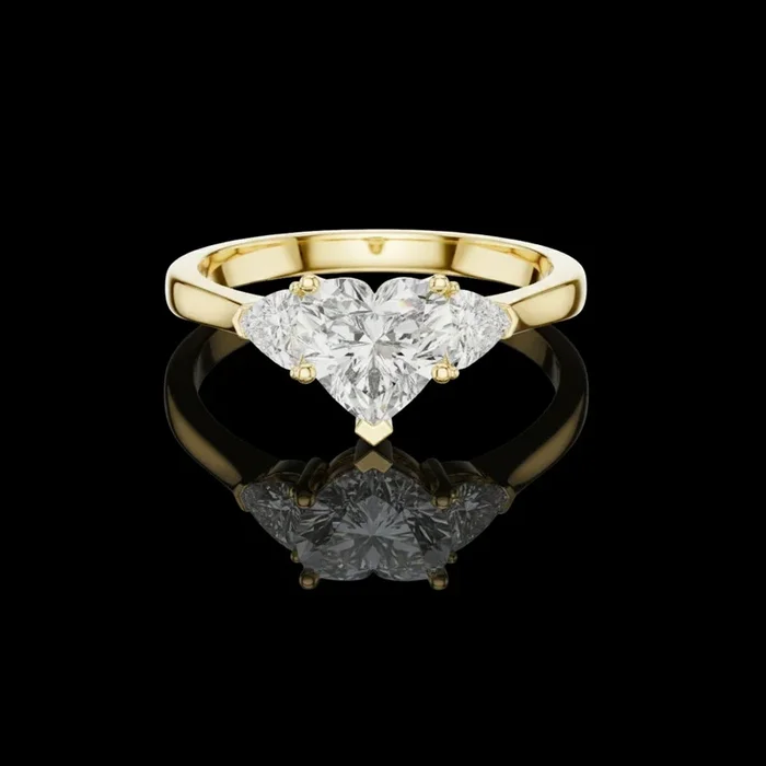 1.00 CT Romantic Lab Grown Heart Cut Diamond Ring For Love Affair