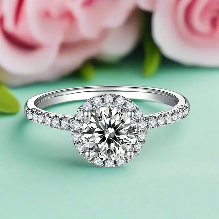 1.00 ct Round-cut Diamond OptionHalo Engagement Ring
