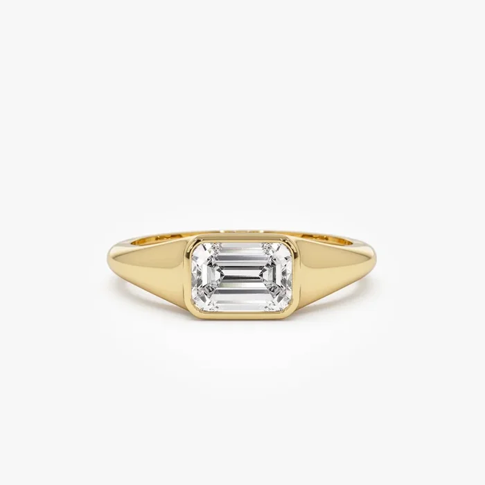 1.00 ctw 14k Emerald Cut Lab Grown Diamond Ring – Remi