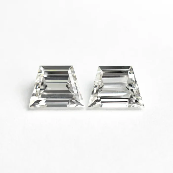 1.01cttw 2pc 5.73×4.28×2.53mm 5.83×4.31×2.37mm VVS H Trapezoid Step Cut Matching Pair 25532-01