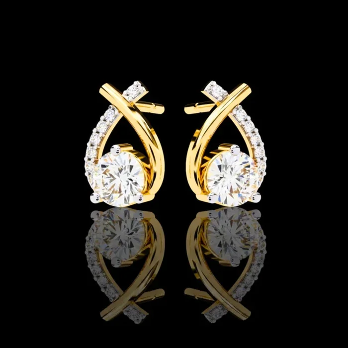 1.18 CT Luxury Teardrop Inspired Lab grown Earrings Featuring Round Cut Center Stones and Pave Accents