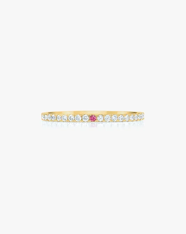 1.3 mm Personalized Perfect Pavé Diamond Ring