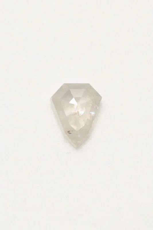 1.33ct 6.73 x 8.42 x 3.07mm ROSE CUT SHIELD SALT & PEPPER DIAMOND