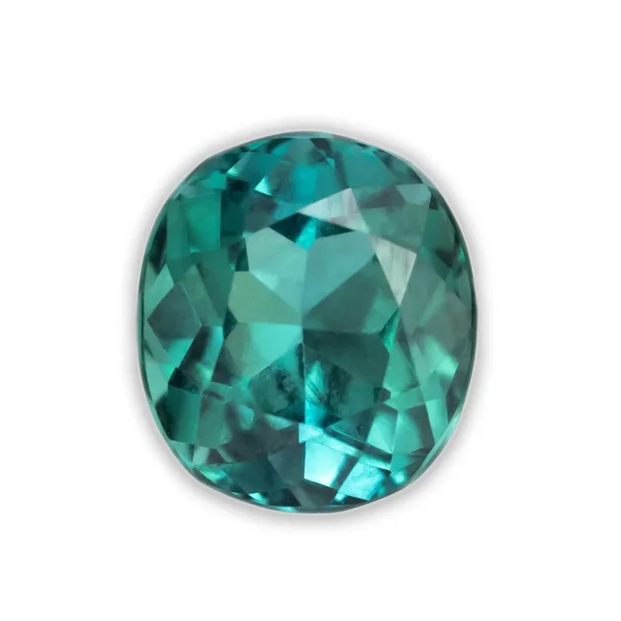 1.39ct 7.1×6.3mm CUSHION BRILLIANT CUT GREEN TOURMALINE