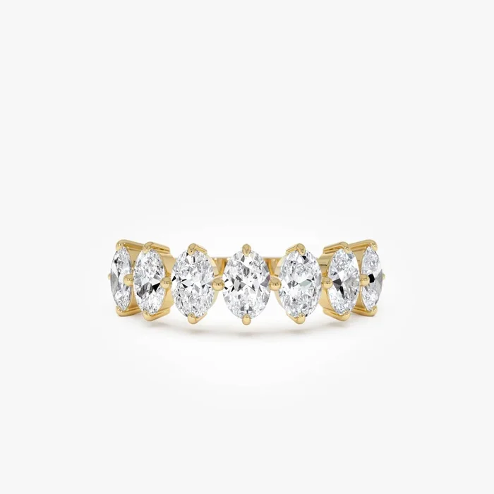 1.55ctw Oval Shaped Lab Diamond Anniversary Ring – Dora