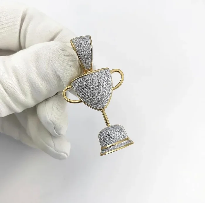 10ct Yellow Gold Diamond Trophy Pendant