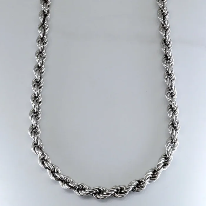 10k White Gold Rope Chain | 24″ |