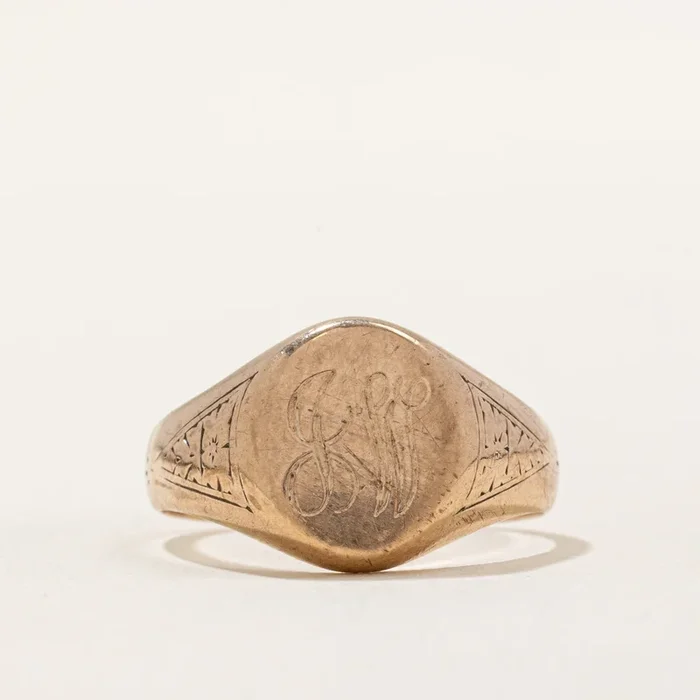10k Yellow Gold ‘LW’ Initialed Ring | SZ 6.75 |