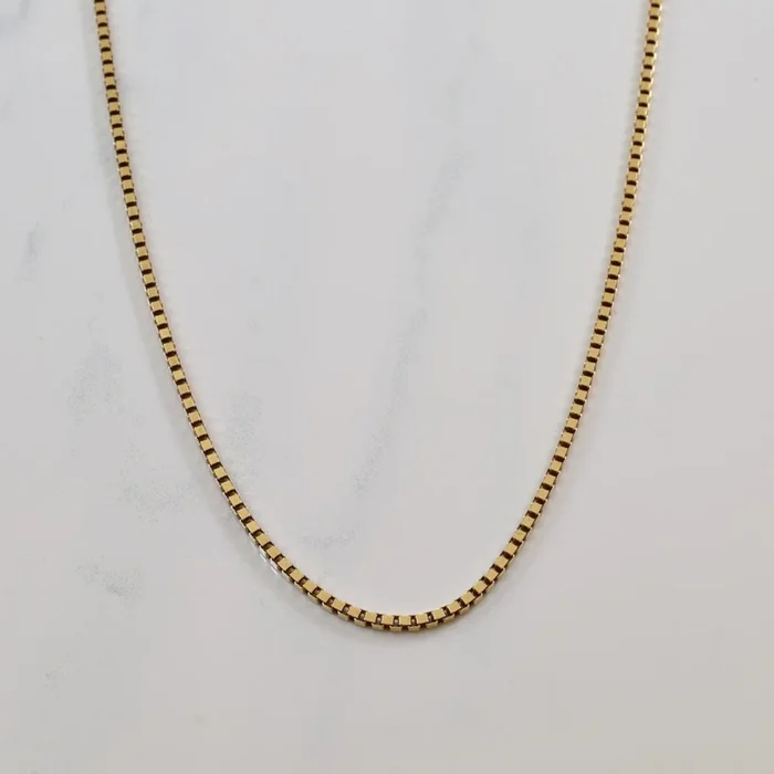 10k Yellow Gold Box Chain | 20.5″ |