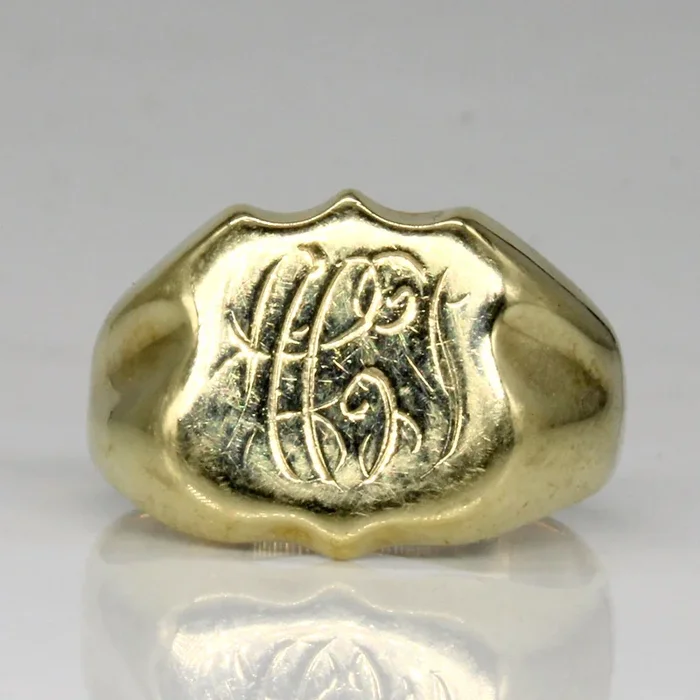 10k Yellow Gold Initial Ring | SZ 6.5 |