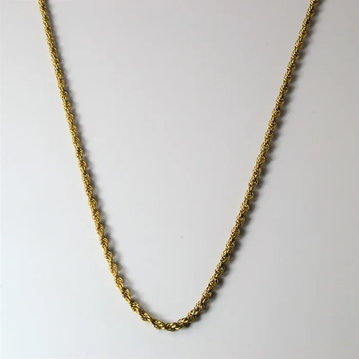 10k Yellow Gold Rope Chain | 17″ |