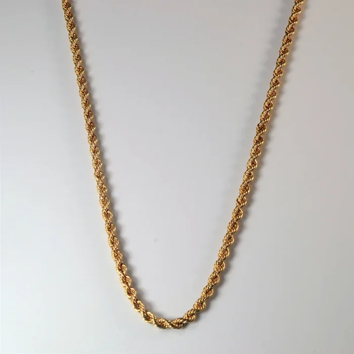 10k Yellow Gold Rope Chain | 26″ |