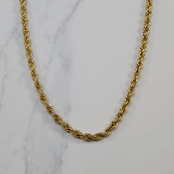 10k Yellow Gold Rope Chain | 30″ |