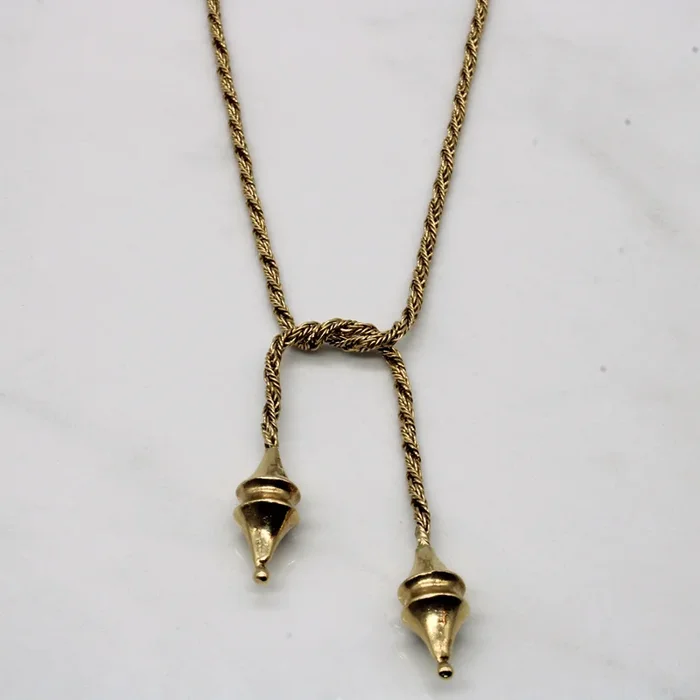 10k Yellow Gold Rope Link Necklace | 36″ |
