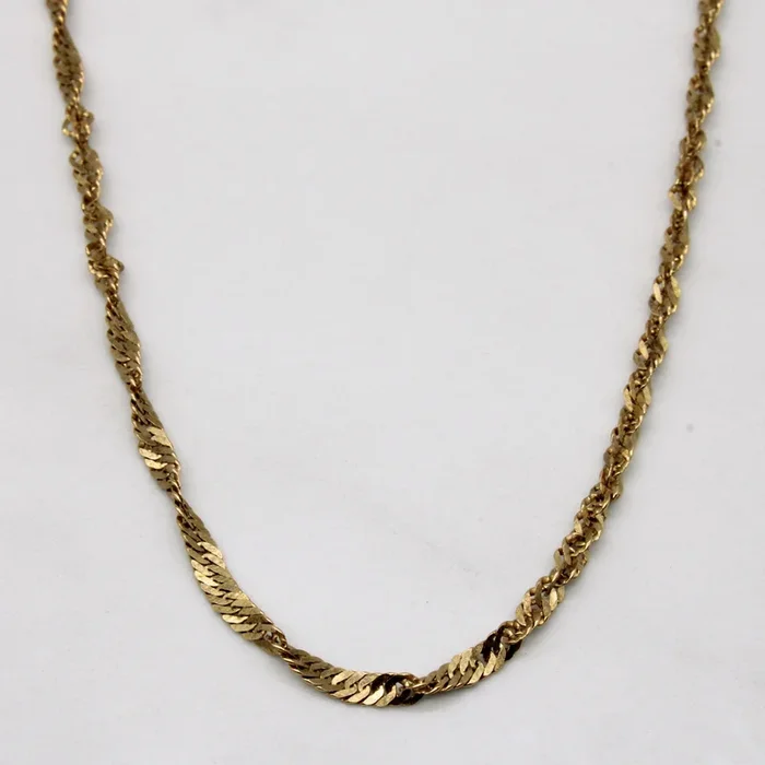 10k Yellow Gold Singapore Chain | 30″ |