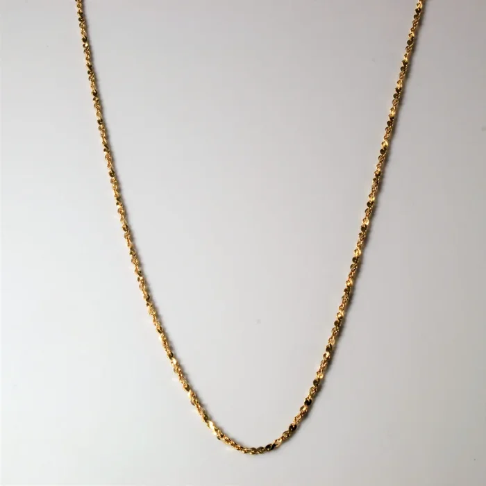 10k Yellow Gold Twisted Serpentine Chain | 20″ |