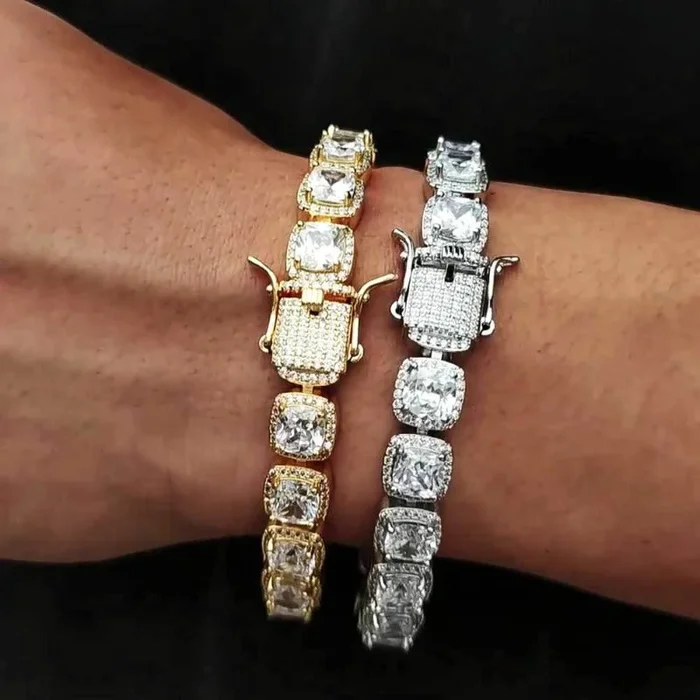 10mm Iced Out Jumbo Sparkling Tennis Bracelet