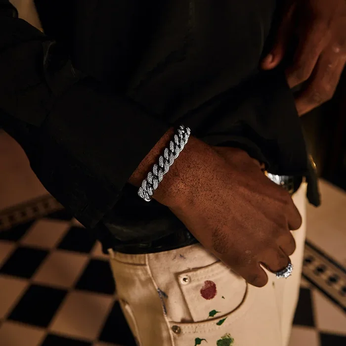 12mm Iced Out Cuban Bracelet