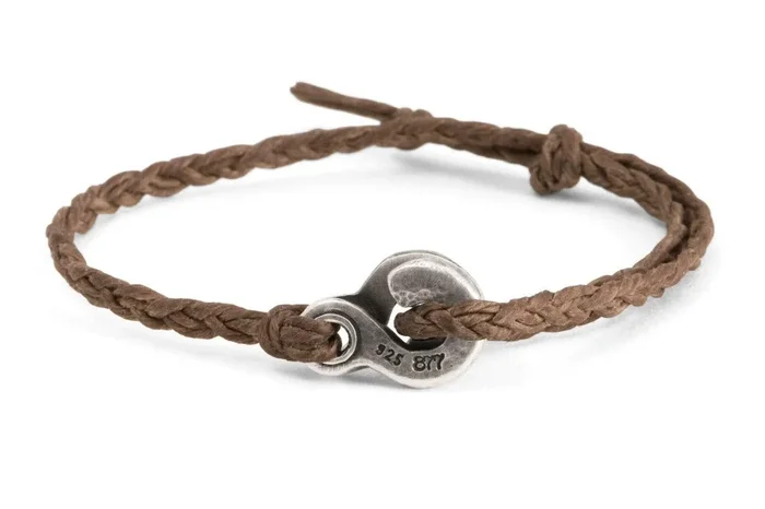 #148 – Men’s bracelet Canvas Double Hook brown