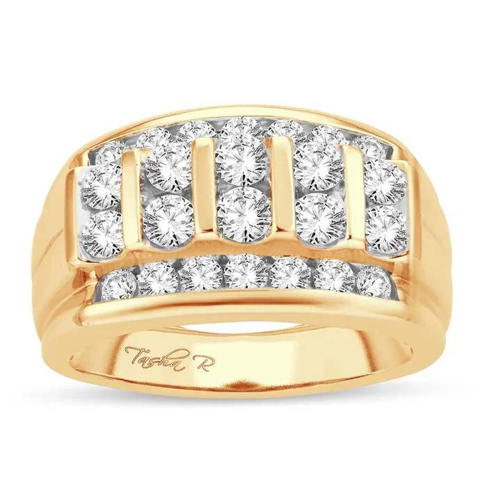 14K 2.00CT Diamond Mens Band