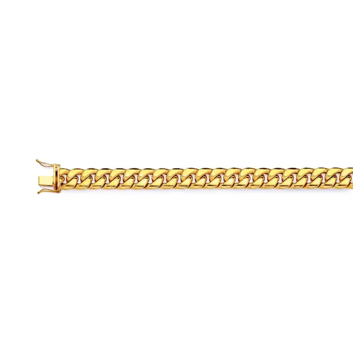 14K 9MM YELLOW GOLD HOLLOW MIAMI CUBAN 24″ CHAIN NECKLACE (AVAILABLE IN LENGTHS 7″ – 30″)