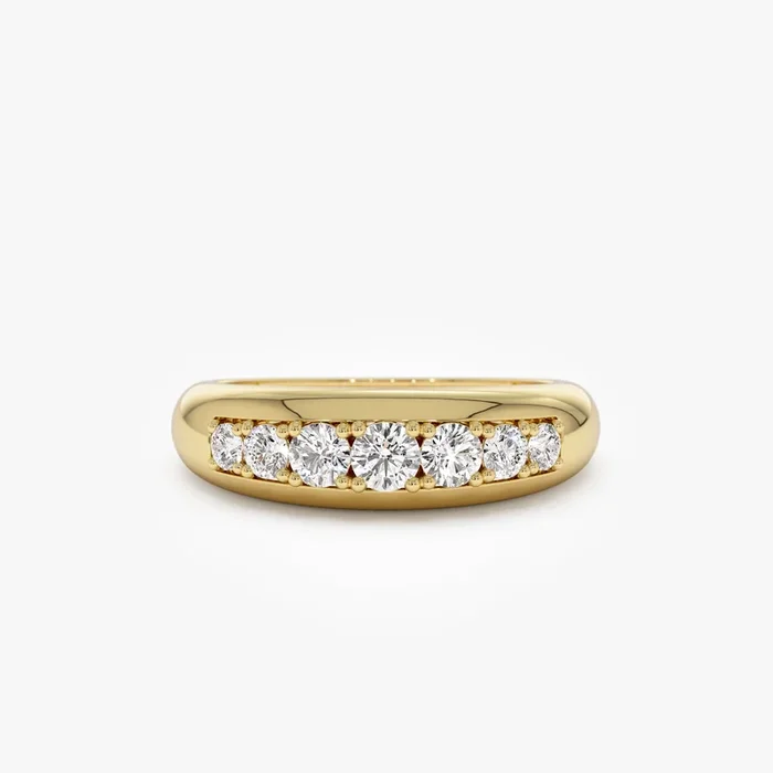 14k Dome Diamond Ring