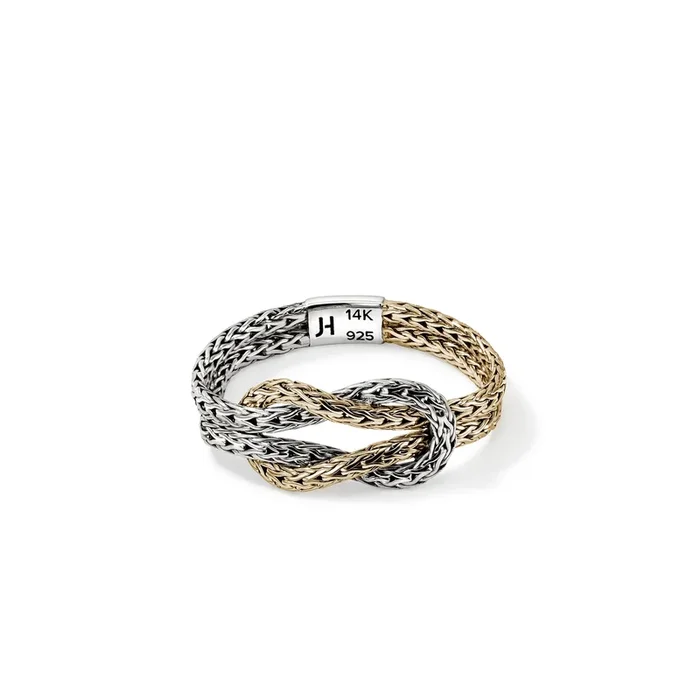 14K Gold & Sterling Silver Love Knot Ring