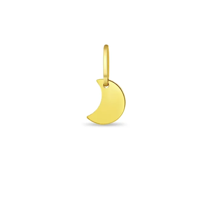 14k Gold Tiny Polished Moon Children’s / Girls for Charm Bracelet
