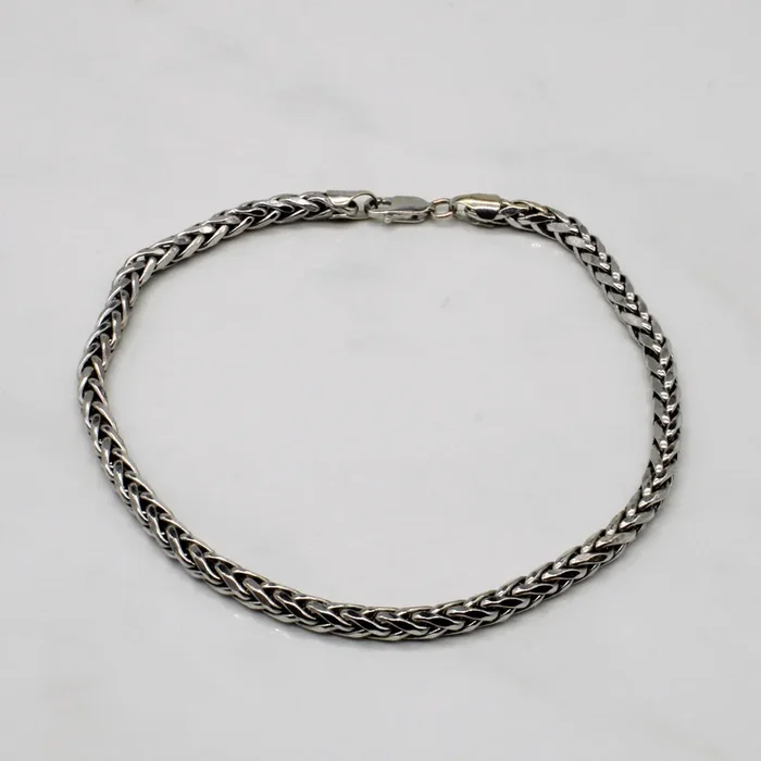 14k White Gold Birdcage Link Bracelet | 9″ |