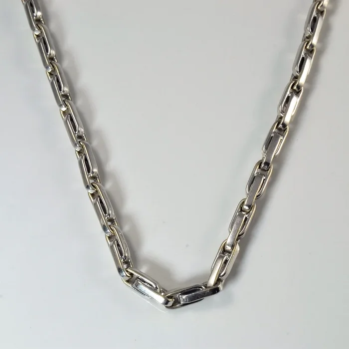 14k White Gold Heavy Rolo Chain | 24.5″ |