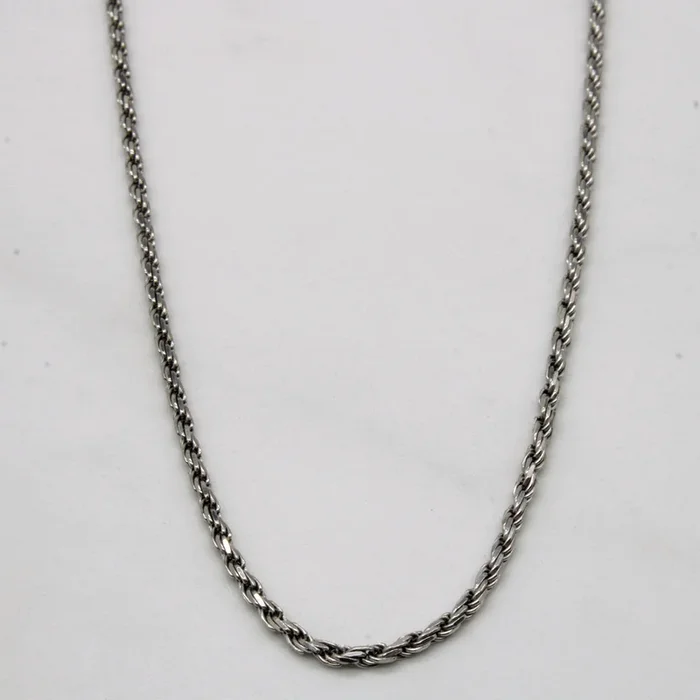 14k White Gold Rope Chain | 30″ |