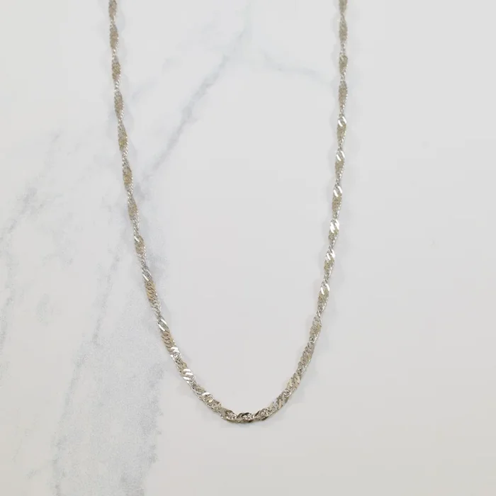 14k White Gold Singapore Chain | 20″ |