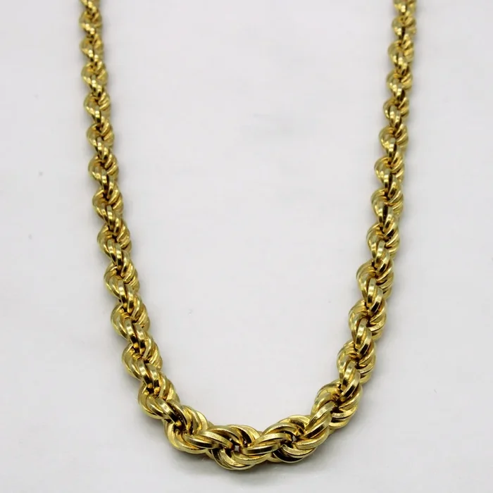14k Yellow Gold Graduated Rope Chain | 15″ |