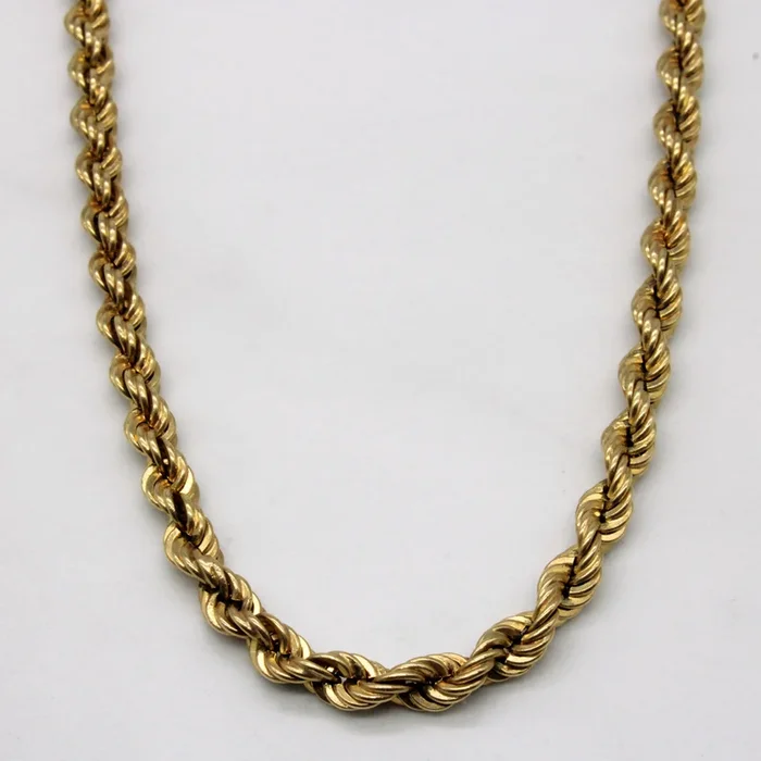 14k Yellow Gold Rope Chain | 21″ |