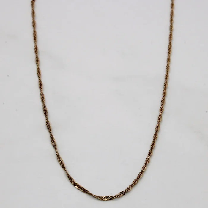 14k Yellow Gold Wheat Chain | 16″ |