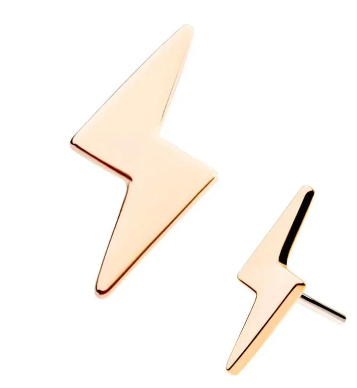 14kt Gold Bolt Threadless Top