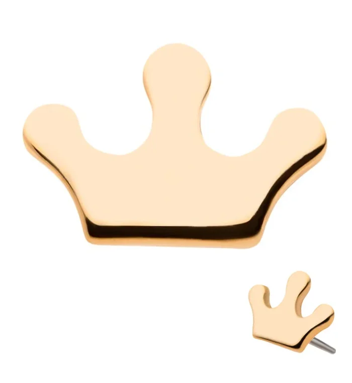 14kt Gold Crown Threadless Top