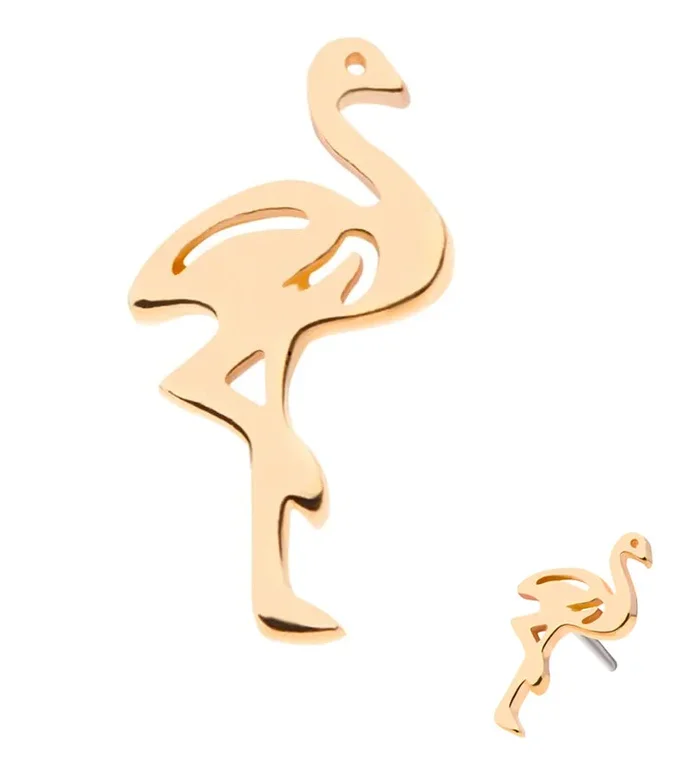 14kt Gold Flamingo Threadless Top