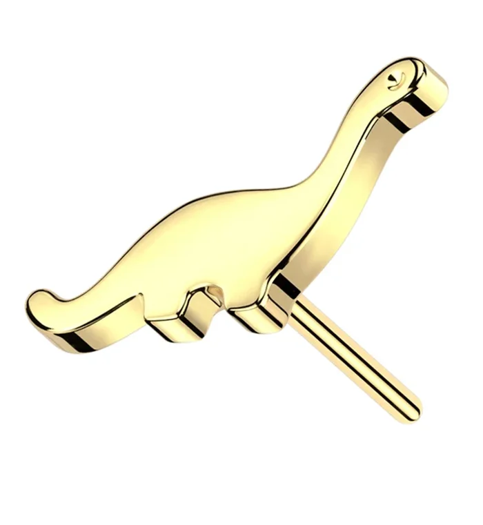 14kt Gold Threadless Dinosaur Top