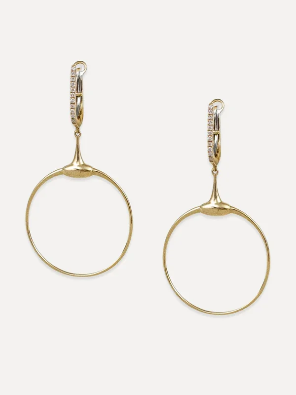 18K Equestrian Diamond Huggies